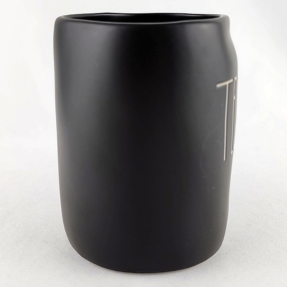 ⭐️2/ $50⭐️Rae Dunn  Artisan Flat Black Ceramic Mug White Large Letters TEACHER - Picture 4 of 10